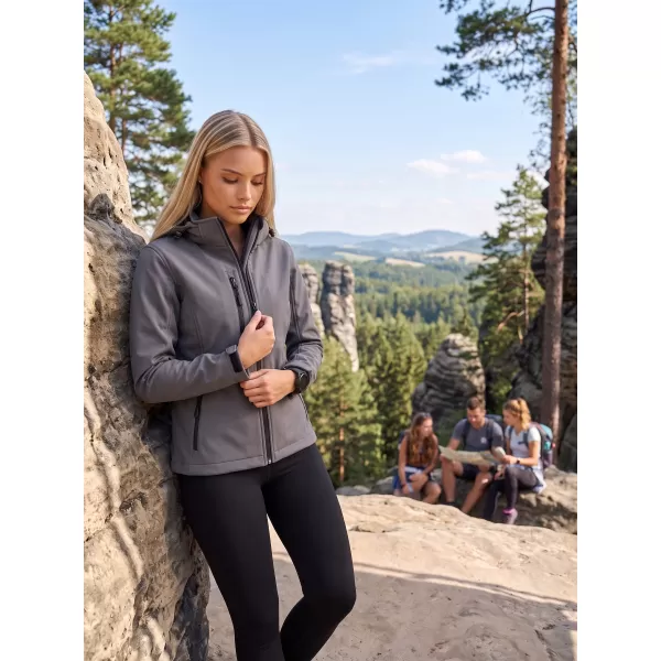  Softshelljacke für Damen ALTISPORT NP/ALW125 DUNKELGRAUE HIGHLIGHTS 