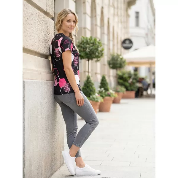  Hochwertiges Funktions-T-Shirt für Damen ALTISPORT VOJ/ALW037TR01 SCHWARZ ROSA 