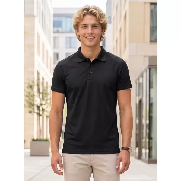  Herren-T-Shirt mit Kragen ALTISPORT NoPrint NP/ALM712 SCHWARZ 