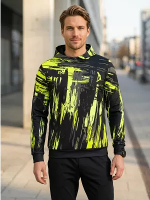 Premium-Sweatshirt für Herren ALTISPORT VOJ/ALM010MI01 SCHWARZ UND GELB