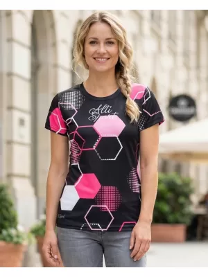 Hochwertiges Funktions-T-Shirt für Damen ALTISPORT VOJ/ALW037TR01 SCHWARZ ROSA