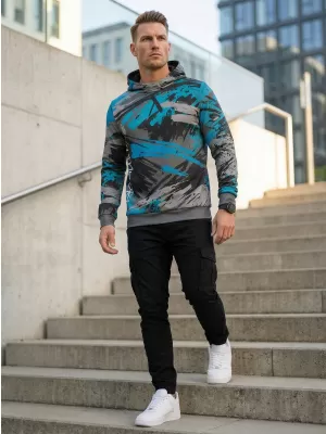 Premium-Sweatshirt für Herren ALTISPORT VOJ/ALM014MI01 SCHWARZ/KEROSIN