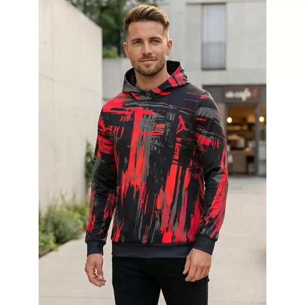  Premium-Sweatshirt für Herren ALTISPORT VOJ/ALM010MI01 SCHWARZ UND ROT 