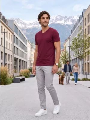 Herren-T-Shirt ALTISPORT NoPrint NP/ALM007 GRANAT