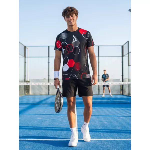  Funktionelles Premium-T-Shirt für Herren ALTISPORT VOJ/ALM037TR01 SCHWARZ UND ROT 