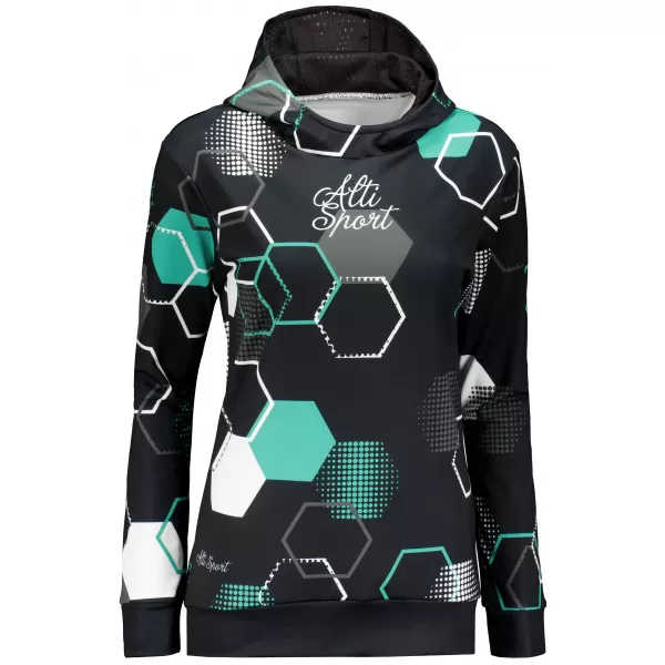  Hochwertiges Funktions-Sweatshirt für Damen ALTISPORT VOJ/ALW037MI01 SCHWARZ/TÜRKIS 