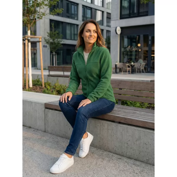  Fleece-Sweatshirt für Damen ALTISPORT NP/ALW405 FLASCHENGRÜN 