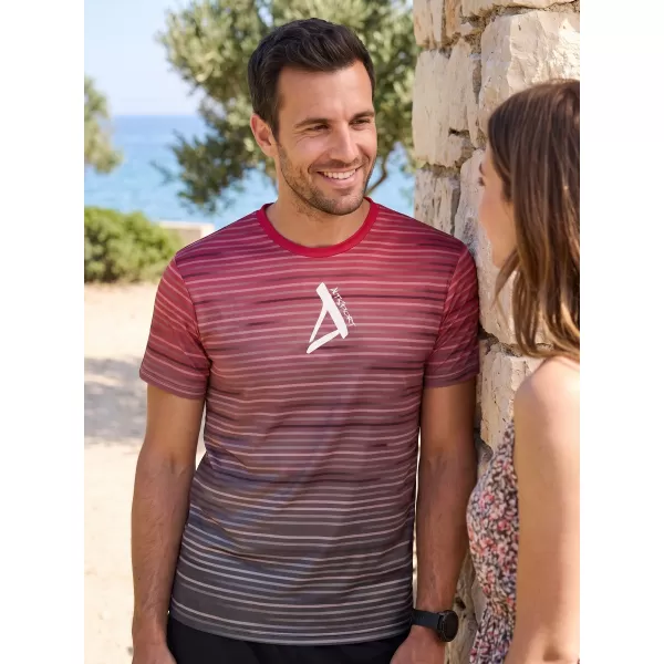  Premium-T-Shirt für Herren ALTISPORT VOJ/ALM031TR01 SCHWARZ/BURGUND 