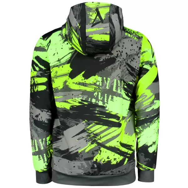  Premium-Sweatshirt für Herren ALTISPORT VOJ/ALM014MI01 SCHWARZ UND GRÜN 