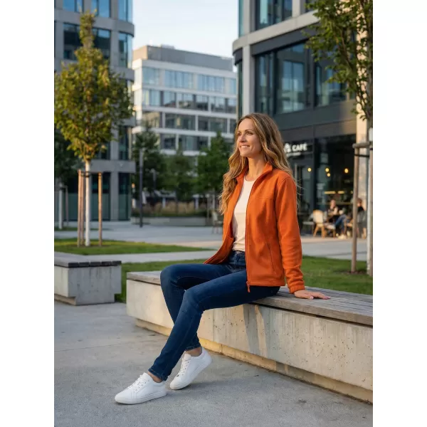  Fleece-Sweatshirt für Damen ALTISPORT NP/ALW405 ORANGE 