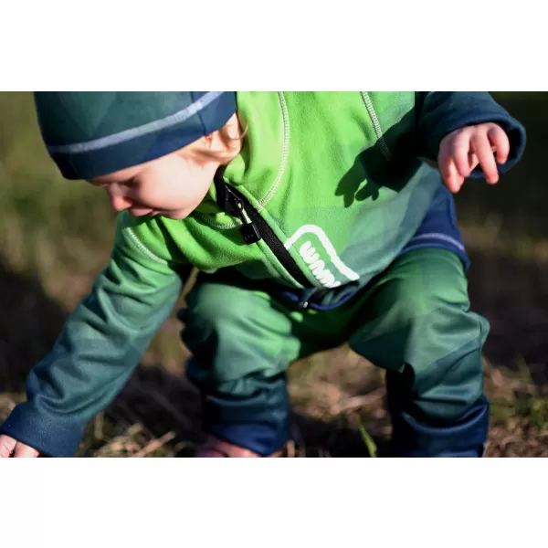  Fleece-Sweatshirt für Kinder WAMU MOZAIKA GRÜN 