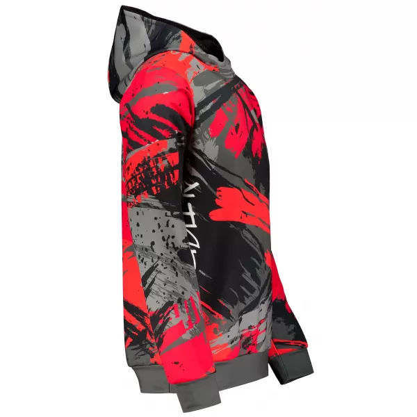  Premium-Sweatshirt für Herren ALTISPORT VOJ/ALM014MI01 SCHWARZ UND ROT 