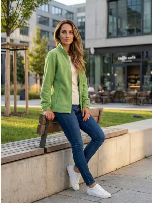Fleece-Sweatshirt für Damen ALTISPORT NP/ALW405 GRAS-GRÜN
