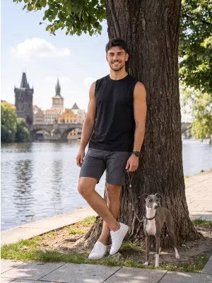 Funktions-Tanktop für Herren ALTISPORT NoPrint NP/ALM028 SCHWARZ