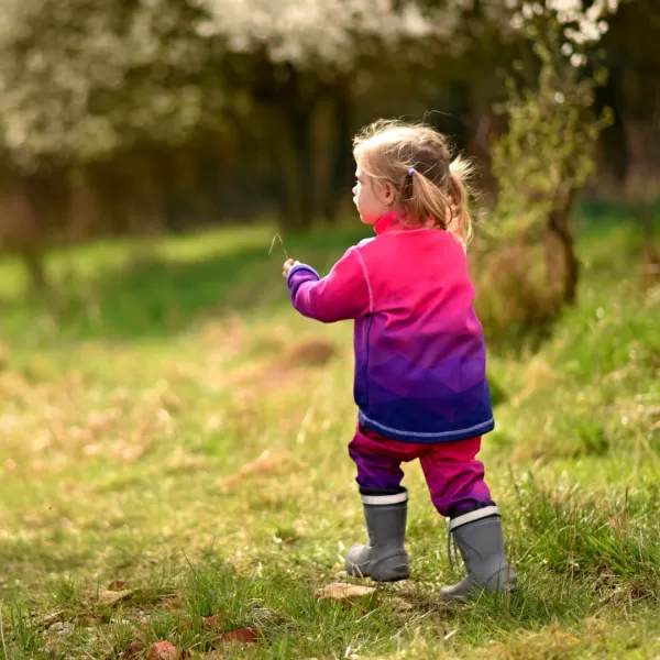  Fleece-Sweatshirt für Kinder WAMU MOZAIKA FIALOVÁ GRÜN 