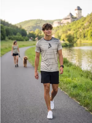 Premium-T-Shirt für Herren ALTISPORT VOJ/ALM031TR01 SCHWARZ BRAUN