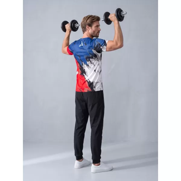  Hochwertiges Funktions-T-Shirt für Herren ALTISPORT x CZE VOJ/ALM036TR01 STREIFEN 