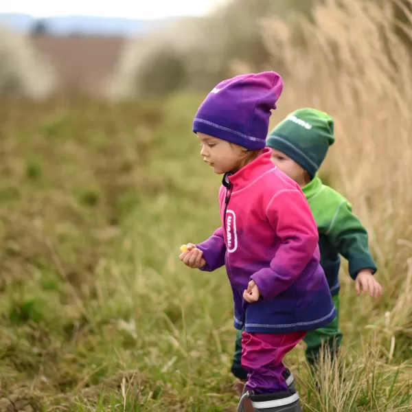  Fleece-Sweatshirt für Kinder WAMU MOZAIKA FIALOVÁ GRÜN 
