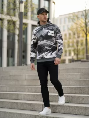Premium-Sweatshirt für Herren ALTISPORT VOJ/ALM014MI01 SCHWARZGRAU