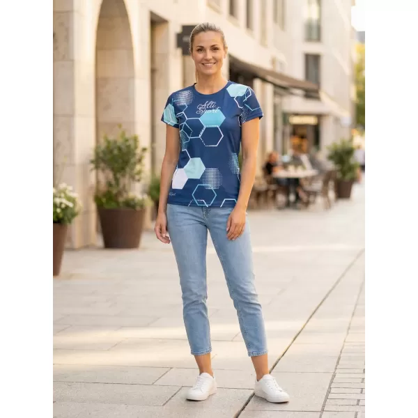  Hochwertiges Funktions-T-Shirt für Damen ALTISPORT VOJ/ALW037TR01 NAVY BLAU 