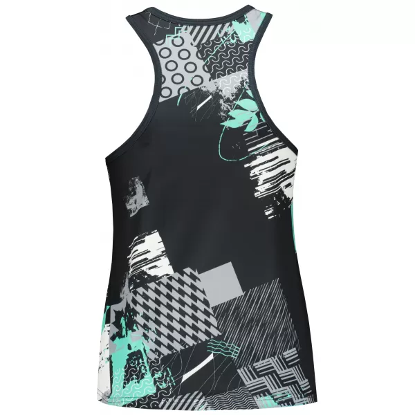  Hochwertiges Funktions-Tanktop für Damen ALTISPORT VOJ/ALW009TIL01 SCHWARZ/TÜRKIS 