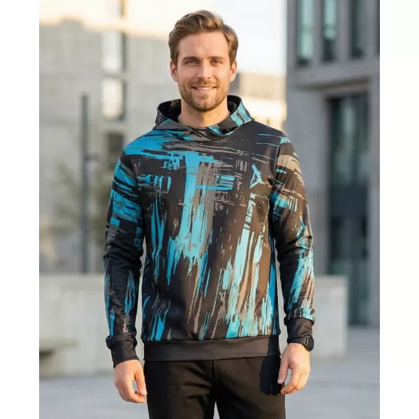  Premium-Sweatshirt für Herren ALTISPORT VOJ/ALM010MI01 SCHWARZ/SMARAGD 