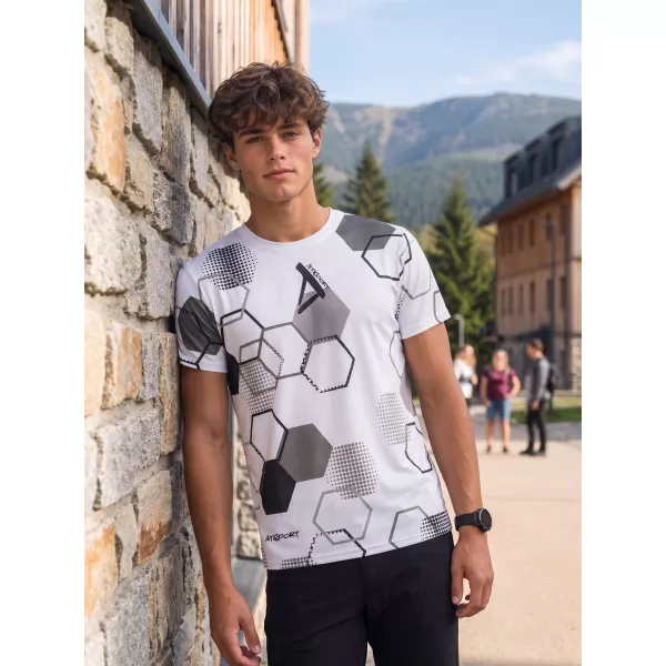  Funktionelles Premium-T-Shirt für Herren ALTISPORT VOJ/ALM037TR01 WEIß 