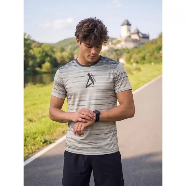  Premium-T-Shirt für Herren ALTISPORT VOJ/ALM031TR01 SCHWARZ BRAUN 