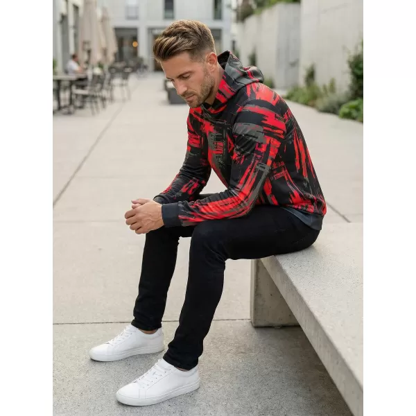  Premium-Sweatshirt für Herren ALTISPORT VOJ/ALM010MI01 SCHWARZ UND ROT 