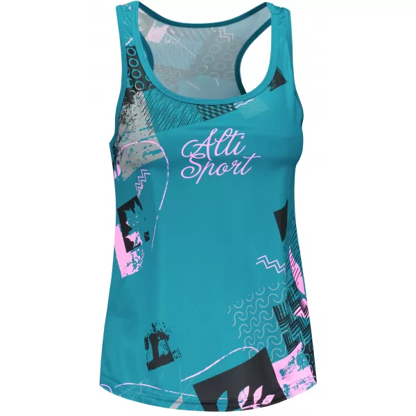  Hochwertiges Funktions-Tanktop für Damen ALTISPORT VOJ/ALW009TIL01 SMARAGD/HELLROSA 