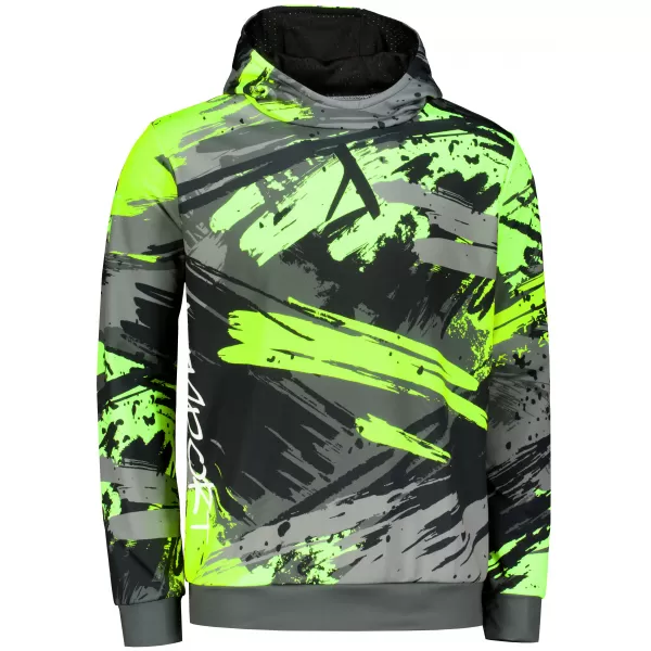  Premium-Sweatshirt für Herren ALTISPORT VOJ/ALM014MI01 SCHWARZ UND GRÜN 