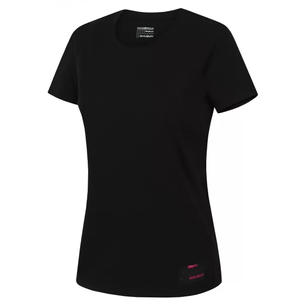  Damen-T-Shirt HUSKY TEE BASE L SCHWARZ 