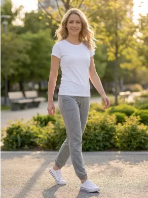Damen-Jogginghose ALTISPORT NP/ALW306 DUNKELGRAUE HIGHLIGHTS
