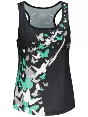 Hochwertiges Funktions-Tanktop für Damen ALTISPORT VOJ/ALW022TIL01 SCHWARZ/TÜRKIS