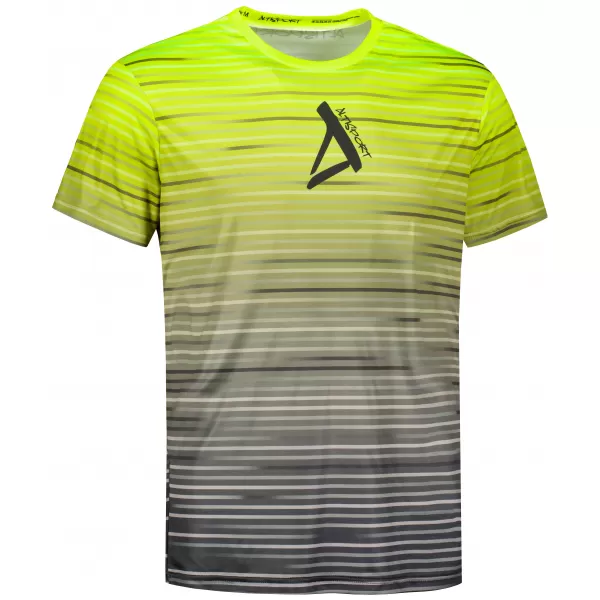 Premium-T-Shirt für Herren ALTISPORT VOJ/ALM031TR01 SCHWARZ/FLUOGELB 