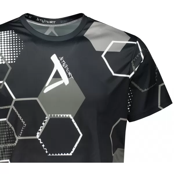 Funktionelles Premium-T-Shirt für Herren ALTISPORT VOJ/ALM037TR01 SCHWARZ UND WEIß 
