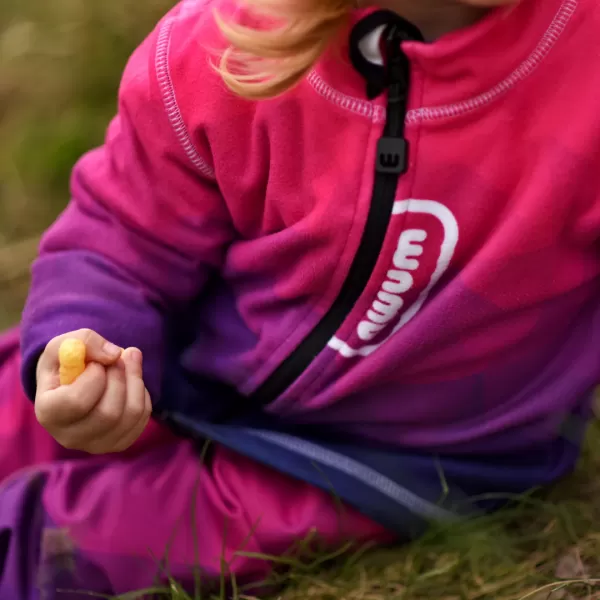  Fleece-Sweatshirt für Kinder WAMU MOZAIKA FIALOVÁ GRÜN 