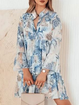 Kleid DSTREET PRINSA EY2477 HELLBLAU