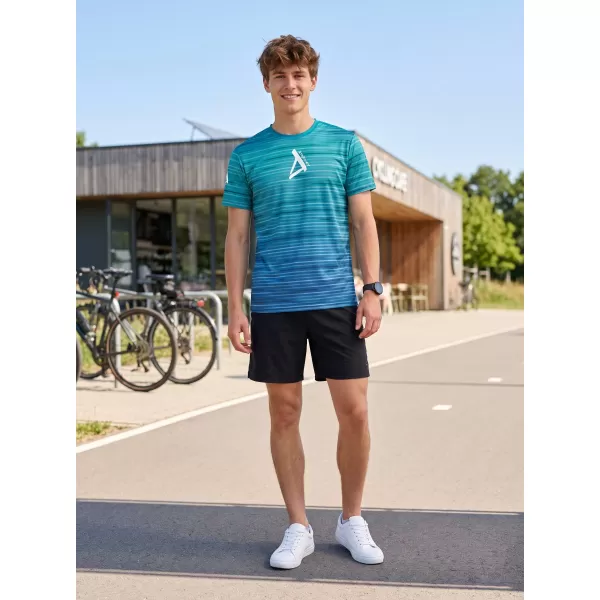  Premium-T-Shirt für Herren ALTISPORT VOJ/ALM031TR01 SMARAGD/BLAU 