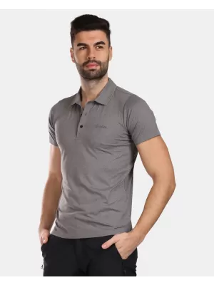 Herren-T-Shirt mit Kragen KILPI GIVRY-M VM0304KI SCHWARZ