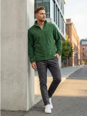 Fleece-Sweatshirt für Herren ALTISPORT NP/ALM105 FLASCHENGRÜN