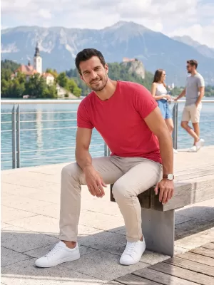 Herren-T-Shirt ALTISPORT NoPrint NP/ALM361 ROTE MARKIERUNG