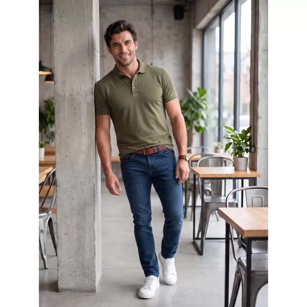  Herren-T-Shirt mit Kragen ALTISPORT NP/ALM302 MILITÄR 