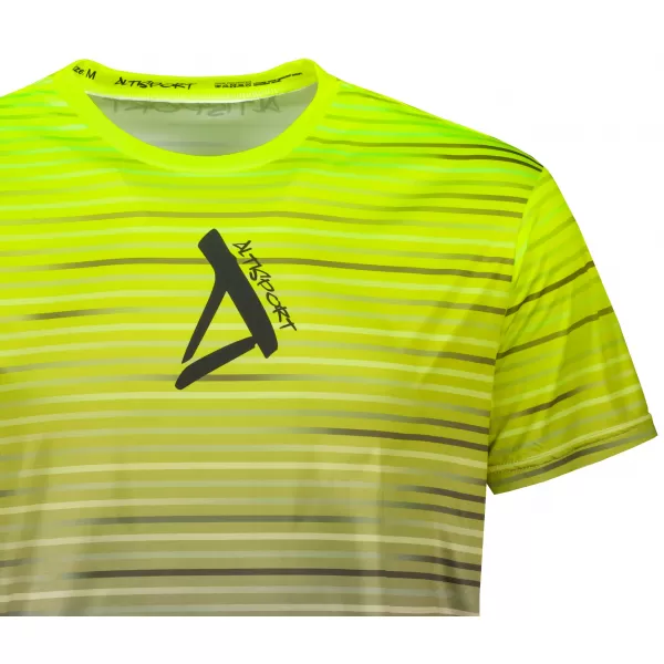  Premium-T-Shirt für Herren ALTISPORT VOJ/ALM031TR01 SCHWARZ/FLUOGELB 