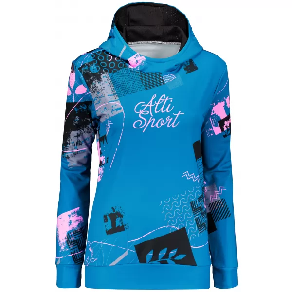  Premium-Sweatshirt für Damen ALTISPORT VOJ/ALW009MI01 SMARAGD/HELLROSA 