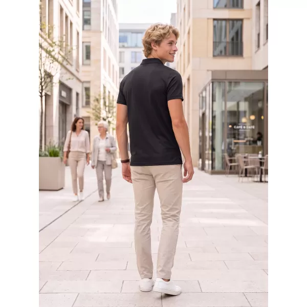  Herren-T-Shirt mit Kragen ALTISPORT NoPrint NP/ALM712 SCHWARZ 
