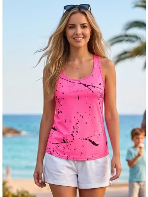 Hochwertiges Funktions-Tanktop für Damen ALTISPORT VOJ/ALW034TIL01 NEON PINK