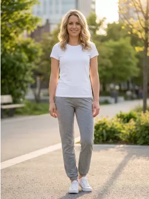 Damen-Jogginghose ALTISPORT NP/ALW306 DUNKELGRAUE HIGHLIGHTS