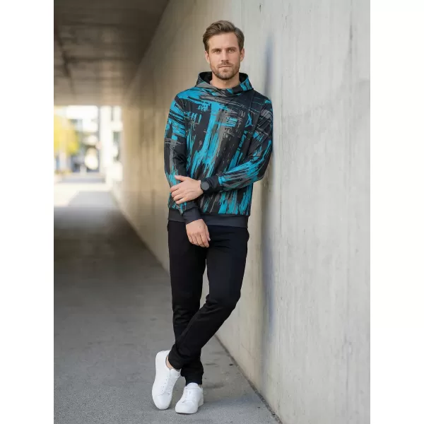  Premium-Sweatshirt für Herren ALTISPORT VOJ/ALM010MI01 SCHWARZ/SMARAGD 