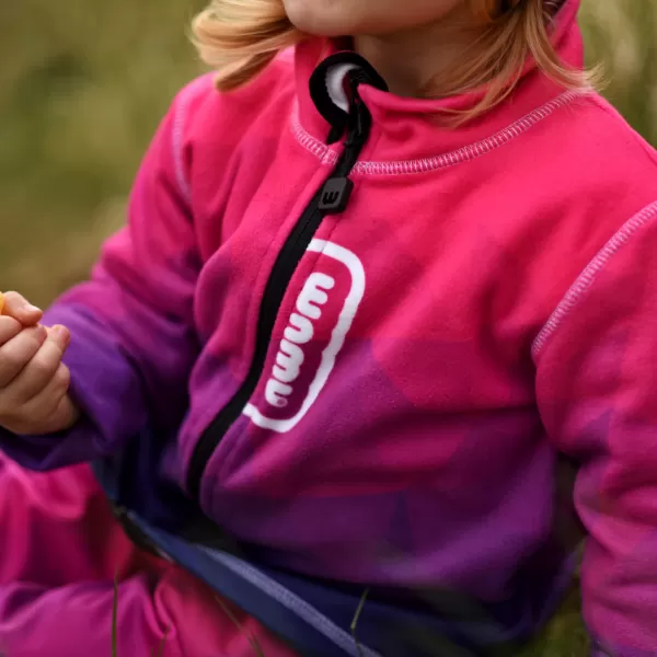  Fleece-Sweatshirt für Kinder WAMU MOZAIKA FIALOVÁ GRÜN 